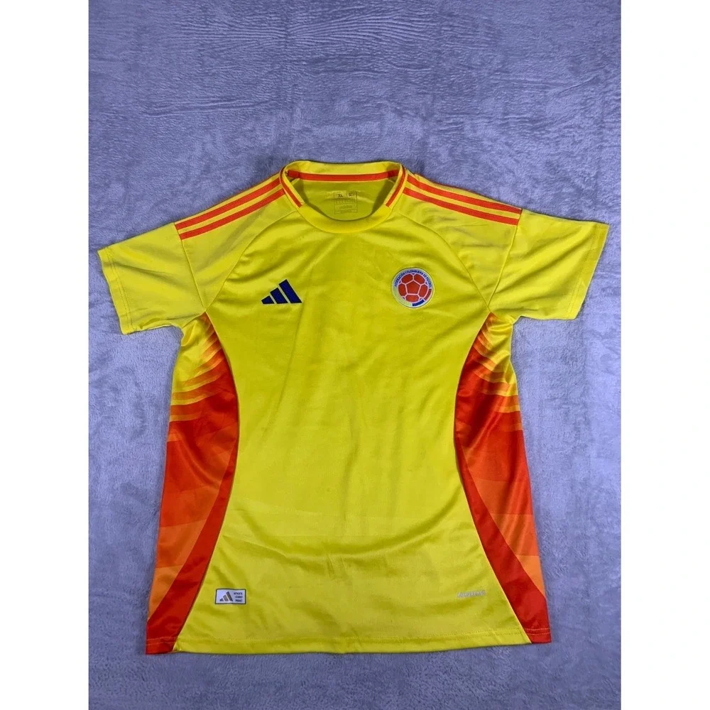 adidas Colombia National Team Soccer Jersey Mens XL Yellow Roberto 19 2024 Home